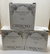 W.M. Dalton 24% French Crystal Goblet Wine Glasses Cherbourg Unit #2 Lot Of 6