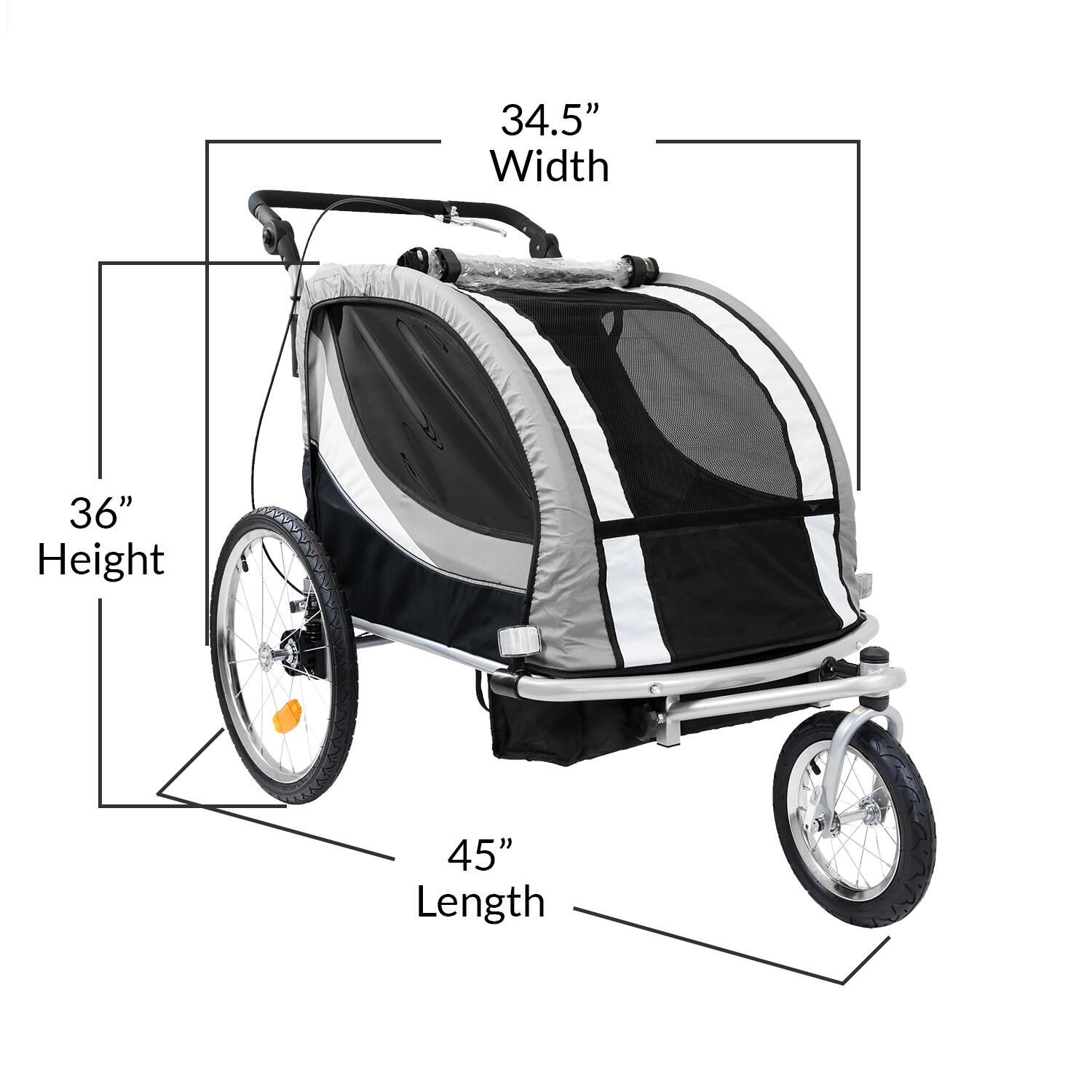 clevr 3 in 1 bike trailer