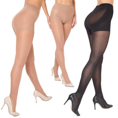 FUTURO FASHION Calzas para mujer 70 Denier efecto brasileño push up adelgazante SE722