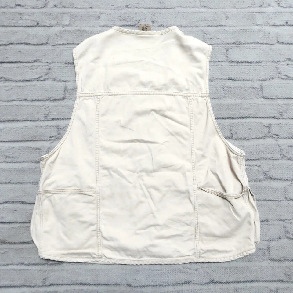 Chaleco JNCO Vintage Años 90 Talla 1X Blanco Hecho en Algodón EE. UU. Foto 4 de 4