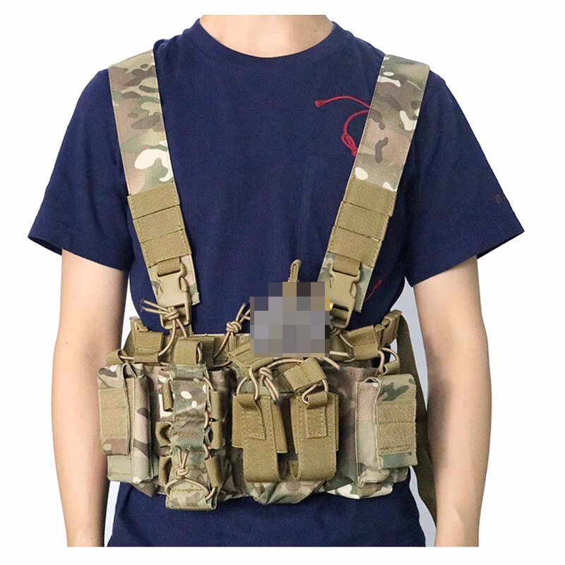 Tactical Chest Rig Vest Kangaroo Magazine Pouch Military Recon Harness