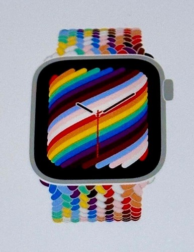 Apple Watch Rainbow Pride Edition Braided Solo Loop Strap 44mm Size 9 + Box Used - Picture 5 of 7