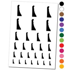 Delaware State Silhouette Temporary Tattoo Water Resistant Set Collection