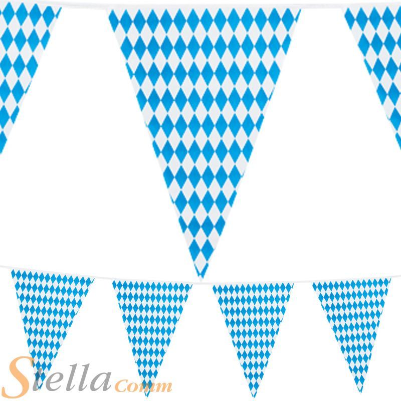 8m Oktoberfest German Bavarian Bunting Fancy Dress Party Pennant Flag Decoration
