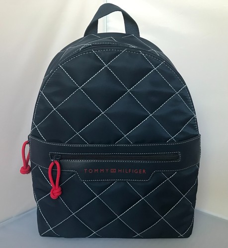 Zaino grande Tommy Hilfiger blu navy nylon $118 - Foto 2 di 4