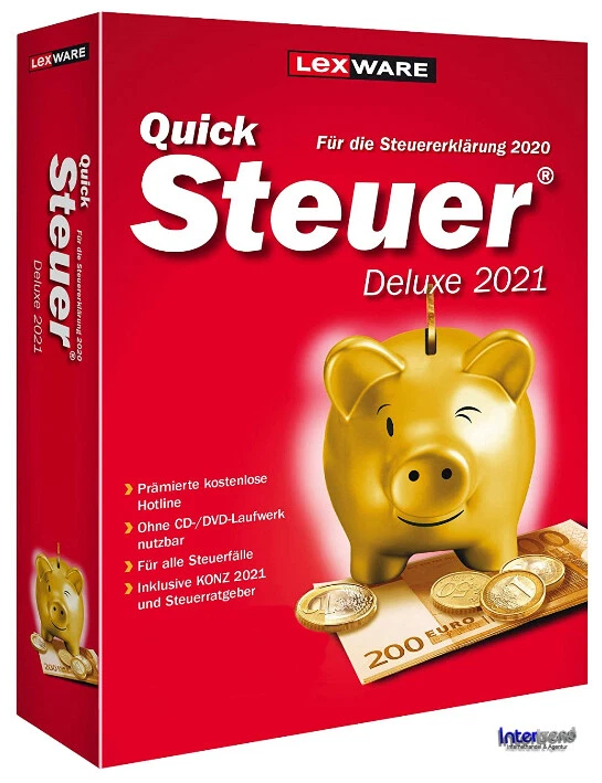Lexware QuickSteuer Deluxe 2021 Vollversion + Konz Steuerjahr 2020 Download NEU - Bild 2 von 2