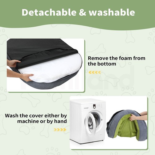 Pet Dog Calming Bed Cat Sofa Beds Removable Washable Mat Waterproof Linner Warm - Picture 382 of 462