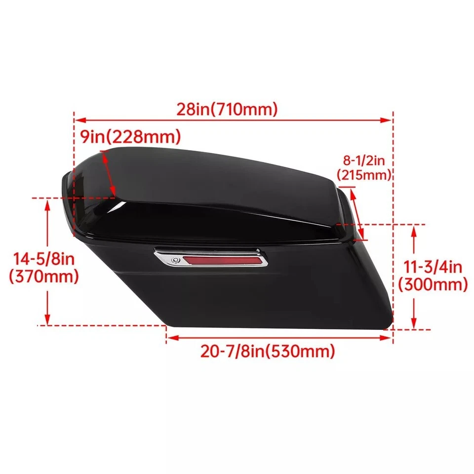 Alforjas duras bolsa de sillín y soporte de conversión para Harley Softail 1986-2017 Foto 4 de 4