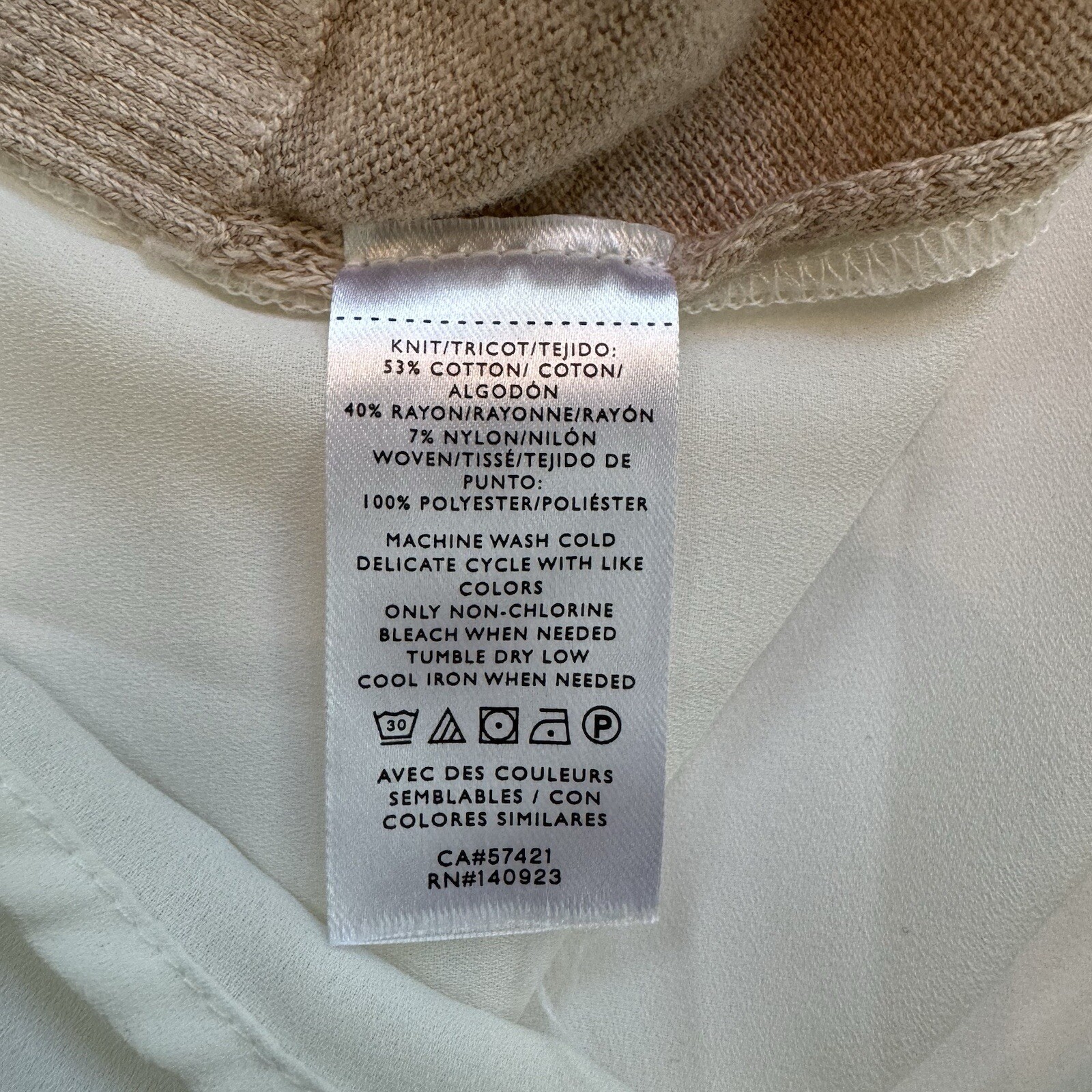 Loft Lightweight Transitional V-neck Oatmeal Ivor… - image 4