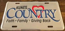 Kunes Country Dealership Booster License Plate Faith Family Wisconsin Dealer
