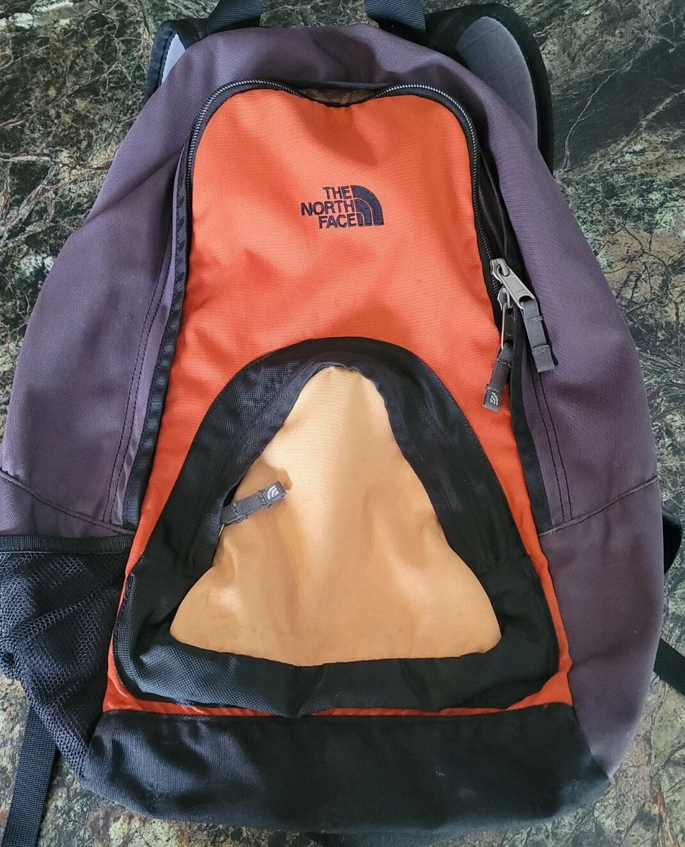 The North Face Backpack Chime Orange Yellow Brown Pre owned