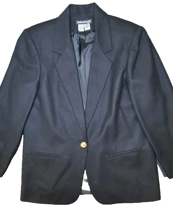 Savannah negro sólido abrigos, chaquetas y chalecos para Mujeres