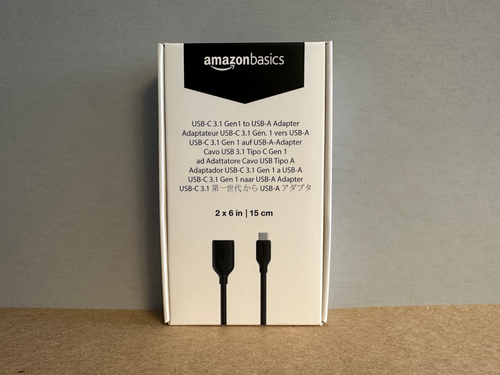 x3 Amazon Basics USB-C to USB-A 3.1 Gen1 Female Adapter Cable 5Gbps USB-IF, Blk - Photo 2 sur 8