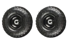 2 Pack 10-Inch Tires and Wheels 4.10/3.50-4 Replacement Utility Tires for Dolly