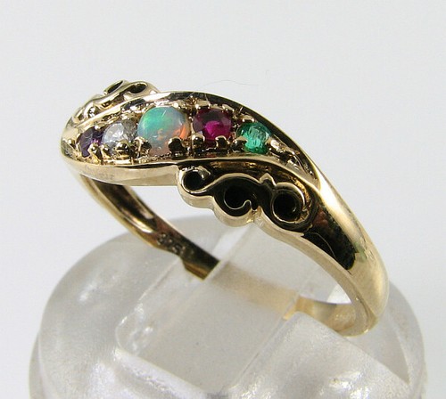 CUSTOM ORDER 9K 9CT WHITE GOLD Adore ART DECO INS GYPSY BAND RING Size K 1/2 - Picture 3 of 6