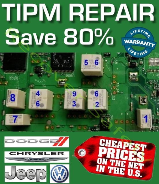 2011 Chrysler Town&country TIPM Fuel Pump Relay Repair/replacement Service for sale online eBay