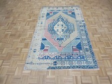 4'6 x 7'4 Hand Knotted Multi Color Vintage Turkish Oushak Oriental Rug G7696