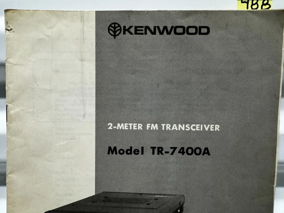 TRANSCEPTOR FM Kenwood 2 METROS Modelo TR-7400A MANUAL DE INSTRUCCIONES Foto 2 de 4