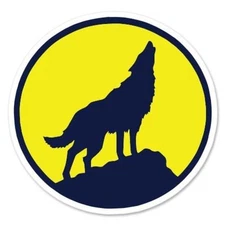 Wolf Howling Color Car Vinyl Sticker - SELECT SIZE