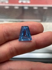 15 Ct Trapezoid Lab-Created Blue Aquamarine Loose Gemstone For Jewelry 16 x 14mm