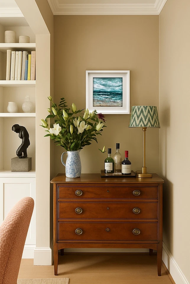 NEW ORIGINAL OIL PAINTING FRAMED 43cm SEA BEACH SEASCAPE ART By Artist DRAWING - Image 3 of 4