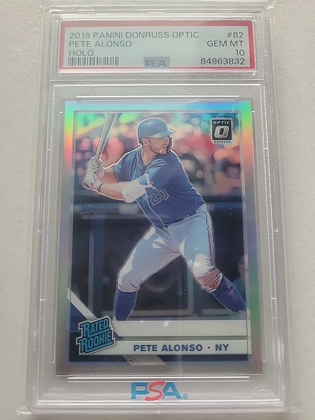 2019 Pete Alonso Panini Donruss Optic Holo #82 PSA 10 (RC) New York Mets/Orioles