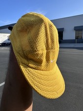 Nike Yellow Lightweight Solid Mesh Baseball Cap Hat Unisex Adult drifit 7 panel 