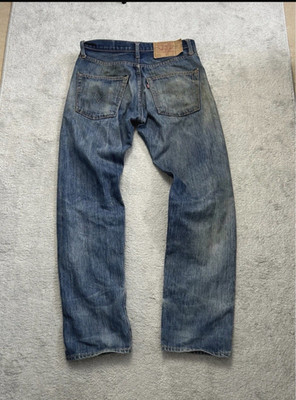 Levi's 501 Jeans Blau Medium Wash Straight Leg Button Fly W31 L32 Denim