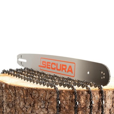SECURA 4x Sägeketten + Schwert HM 0.325'' 76TG 1,5mm 50cm passend für Motorsäge