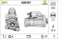 Anlasser Starter Valeo Origins - NEW O.E. Technologie 438167 FüR Audi VW 7LA 7L6