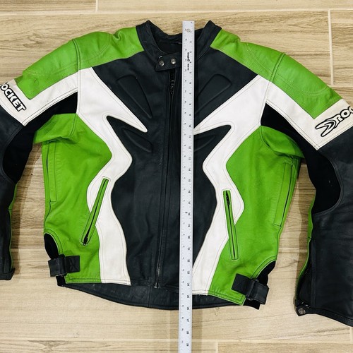 Joe Rocket Blaster Leather Padded Motorcycle Jacket Men’s 48 Black Green XL - Picture 8 of 22