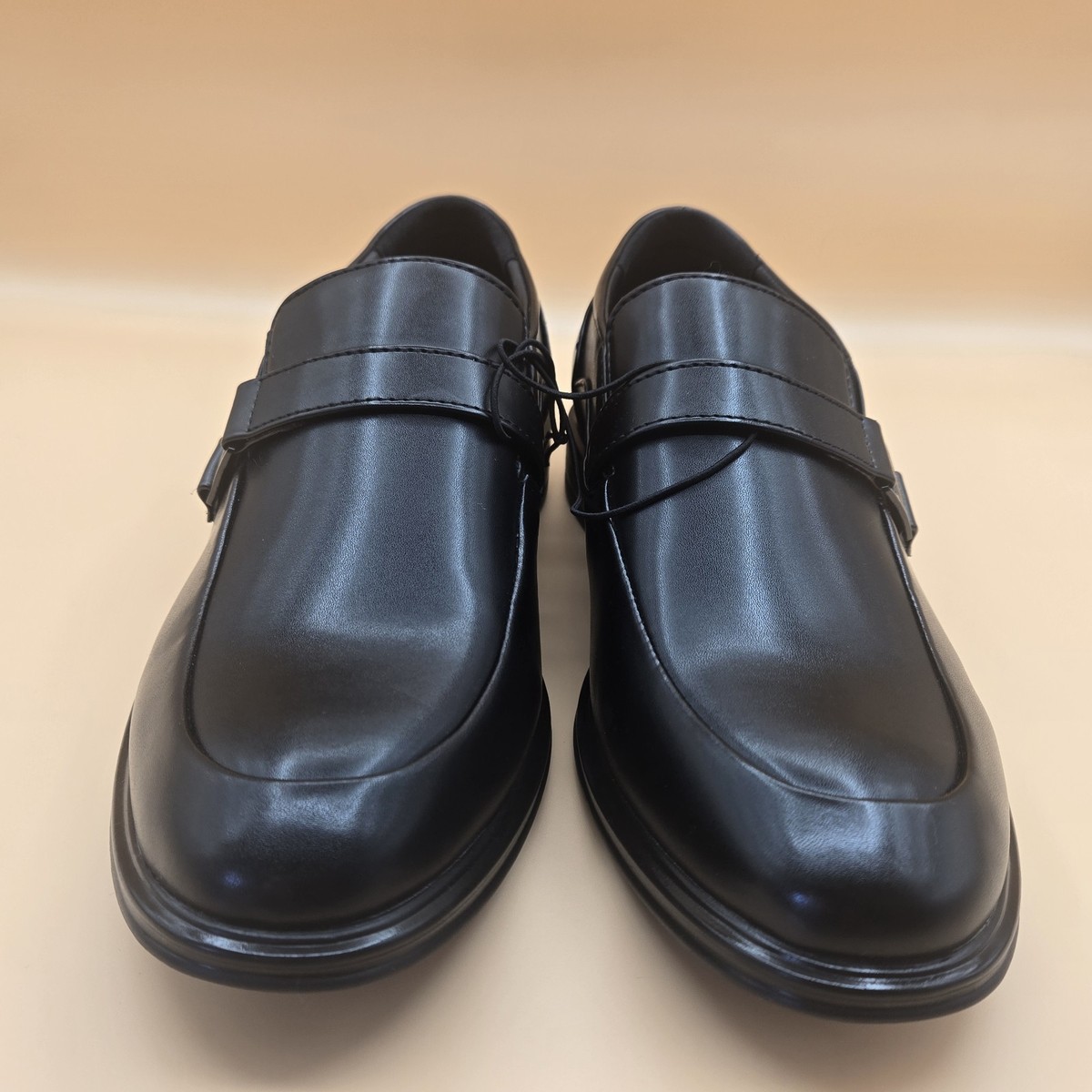 Perry Ellis Portfolio Ultrafoam Men\'s Black Leather Monk Strap Dress Shoes 9.5 Amazon.com | Perry Ellis Mens Dress Shoes Portfolio Plain  main image 3