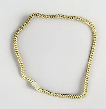 Monaci Hollow Jingle Bell Link Chain 14k Yellow Gold ~ 10.4 Grams 18in Width 6mm