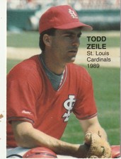 FREE SHIPPING-MINT-Todd Zeile 1989 Rookie Fever Series I #5 St. Louis Cardinals