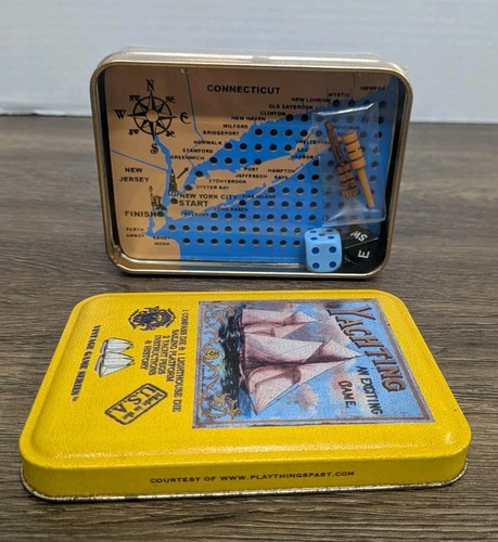 Channel Craft Vintage Game Series YACHTING: un gioco emozionante in latta da viaggio 2004 NUOVO - Foto 7 di 7