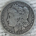 1902O Morgan Silver Dollar Uncertified Circulated Condition