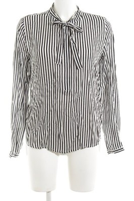 MARIE LUND Langarm-Bluse Damen Bluse Gr. DE 38 schwarz-weiß Elegant