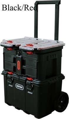 Keter Stack-n-Roll 2.0 Modular Tools Organizer for Garage Storage and DIY