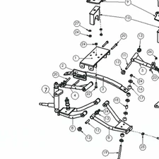 passenger side spindle for yamaha drive with madjax 6 inch lif tkit
