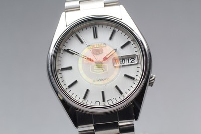 NOS [Top NEUWERTIG] SEIKO 5 7S26-6000 weiß 38mm Tag/Datum Automatik Herrenuhr...