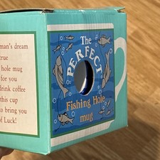 The Perfect Fishing Hole tazza caffè tè lago cabina, Papel Freelance Thailandia nuova con scatola