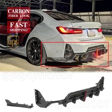 For Bmw G20 Lci 330i M340i 2023-2026 Carbon Fiber Rear Bumper Diffuser With Led For Bmw G20 Lci 330i M340i 2023-2026 Carbon Fiber Rear Bumper Diffuser With Led