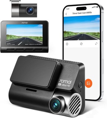 70mai 4K Dash Cam Front and Rear with STARVIS, Built in 5GHz WiFi & GPS Car Came