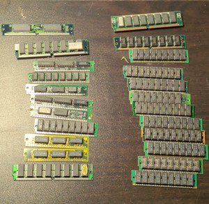Vintage 30-Pin SIMM FPM RAM PC-33 E290-L Lot of 23 Modules 1MB Each