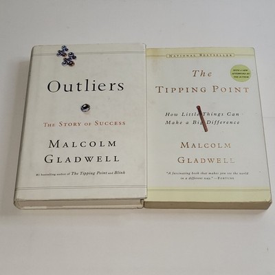 Lot of 2 Books by Malcolm Gladwell - Outliers, The Tipping Point
