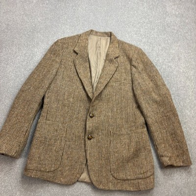 Harris Tweed Jacket Adult 40R Brown Country Hunting Outdoors Weave