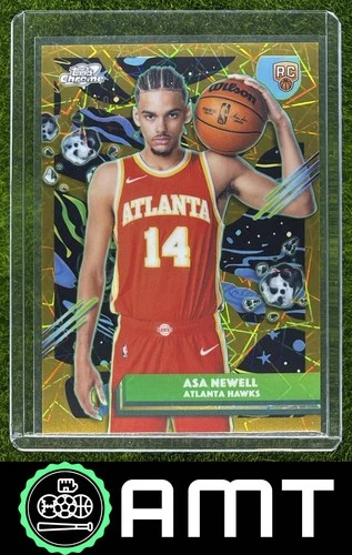 Asa Newell RC 2025-26 Topps Cosmic Chrome 14/50 Gold Interstellar Hawks