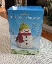 NEW Hallmark Fiber Optic Snowman 15” Mitford Mistletoe Color Changing Light Up