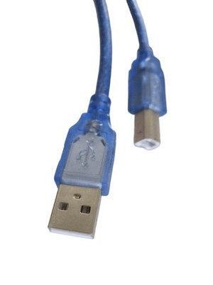 USB 2.0 Type A To Type B Male Data Transfer Printer Scanner Cable 25 Ft Blue