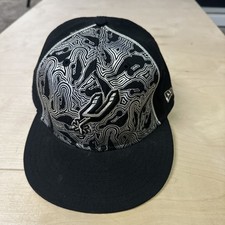 SAN ANTONIO SPURS / NBA : CAP - HARDWOOD CLASSICS - BLACK - SIZE 7 3/4 100 Wool